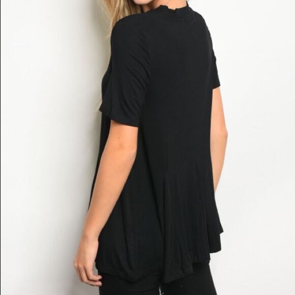 Relaxed Fit Top Black Flowy - Picture 2 of 4